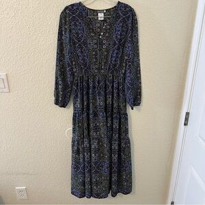 Earthbound Floral Paisley Print Women’s Maxi Dress